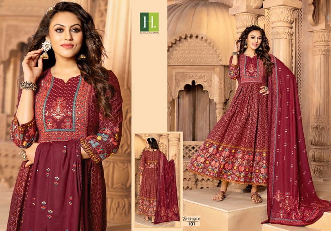 Hirwa Shehzadi Plus Size Wholesale Anarkali Kurti With Dupatta Catalog